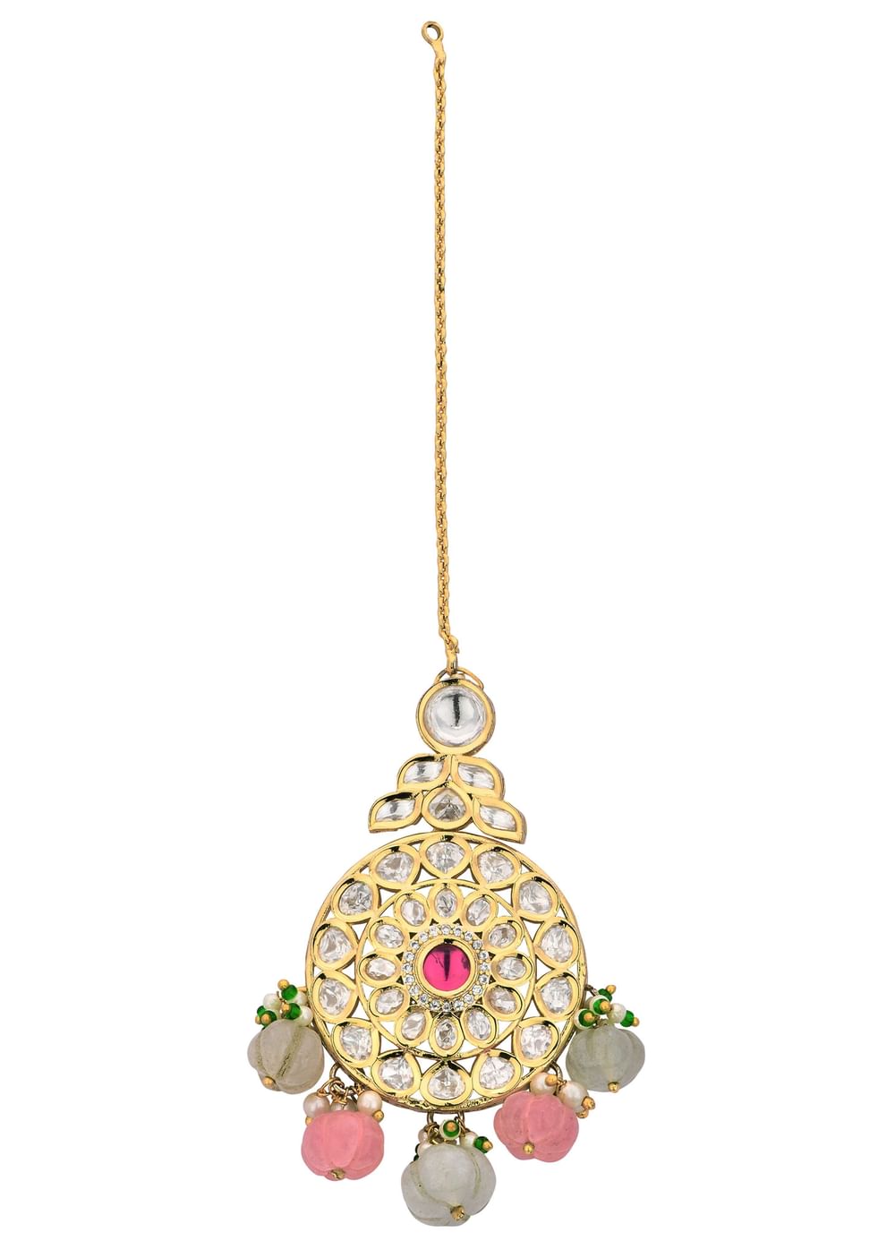 Multicolor Choker Set With Encrusted Kundan