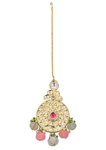 Multicolor Choker Set With Encrusted Kundan