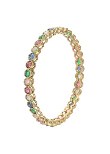 Multicolor Kundan Bangles With Encrusted Stones (Set of 4)