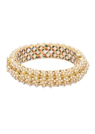 Multicolor Rajwadi Bangle With Meenakari Work And Kundan Detail