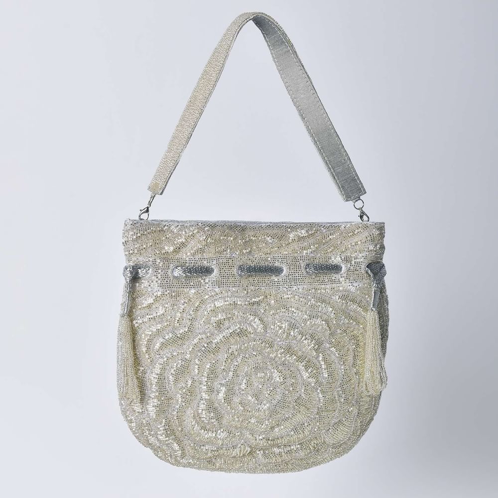 Multicolor Zari Embroidered Clutch