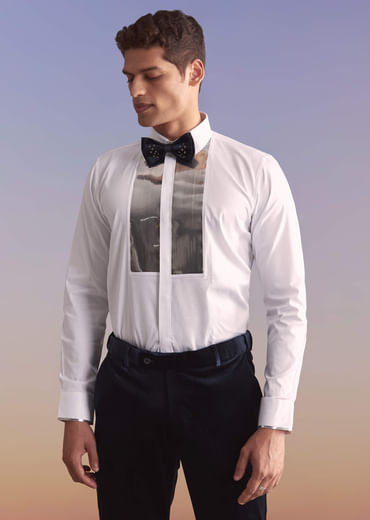 Navy Blue Velvet Tuxedo For Men With Hand Embroidery