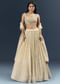Off White Banarasi Silk Bridesmaid Lehenga With Intricate Hand Embroidery