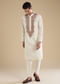 Off White Chanderi Kurta Set with Kashmiri Hand Work