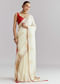 Off White Jacquard Silk Woven Saree With Zari Embroidery