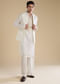 Off White Sequin Kurta and Jacket Set