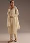 Off White Thread Motiwork Chanderi Kurta Dupatta Set