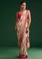 Off White Zari Dola Silk Saree With Checked Woven Motif