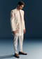 Off White Indo Western Set For Men With Hand Embroidery
