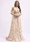 Off White Printed Georgette Lehenga Choli Set