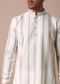 Off White Printed Kurta With Embroidery