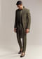 Olive Green Silk Indo Western For Men With Heavy Embroidery