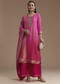 Ombre Pink Jacquard Weave Kurta Set