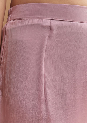 Onion Pink Chinon Sharara Suit With Cutdana And Moti Work