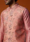 Onion Pink Kurta Jacket Set For Men
