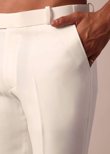 Opulent White Stylish Tuxedo For Men