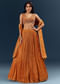 Orange Banarasi Silk Bridesmaid Lehenga With Intricate Hand Embroidery