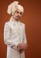 Cloud Grey Brocade Embroidered Sherwani Set