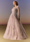 Pastel Pink Embroidered Gown With Full Sleeves