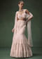 Pastel Pink Mermaid Bridal Lehenga With Intricate Embellishments