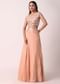 Peach Lehenga Set With Mirror Work Jacket