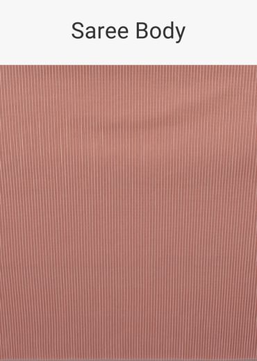 Peach Saree With A Crop Top Crafted In Net With Sequins Embroidery