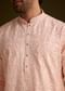 Peach Silk Embroidered Kurta Set