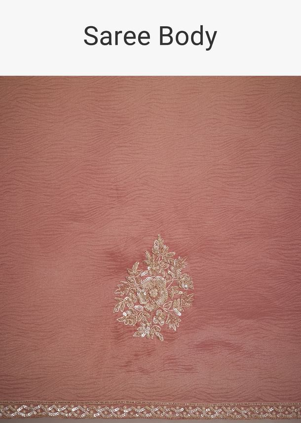 Peach Triple Shaded Tissue Saree