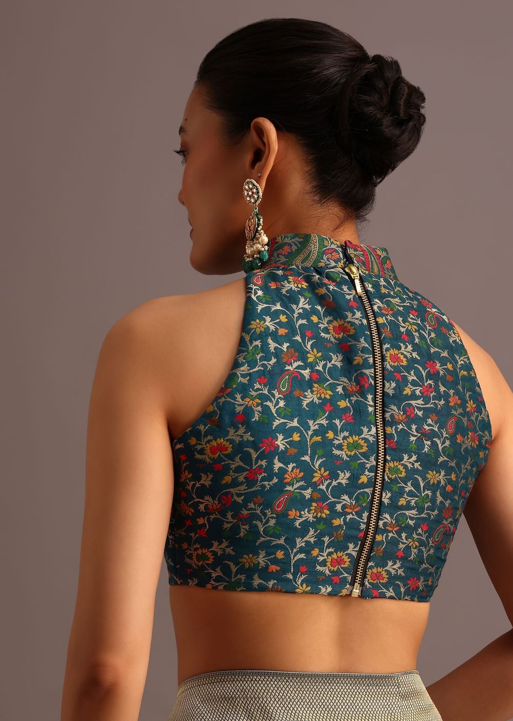 Peacock Blue Dola Silk Bandhani Saree With Meenakari Border Pallu And Unstitched Blouse