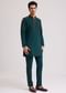 Peacock Blue Lycra Kurta Set With Bead Work