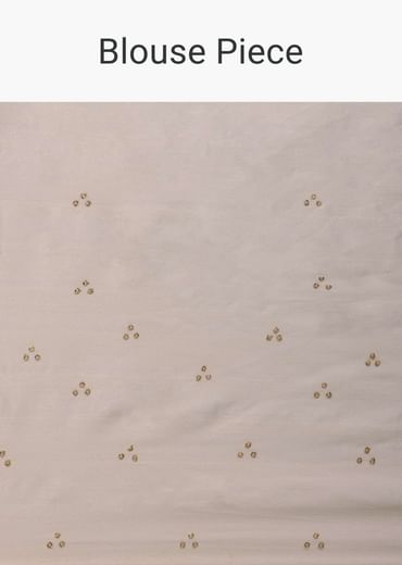 Pearl White Organza Saree With Cut Dana Embroidery