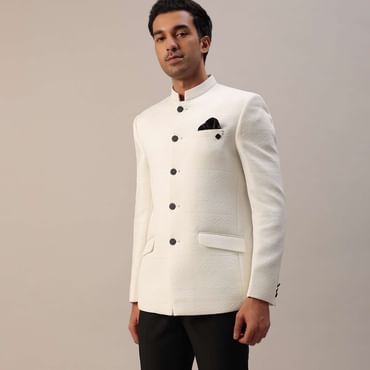 Pearl White Jodhpuri Set