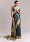 Pencil Grey Dola Silk Woven Muniya Paithani Saree With Zari Border