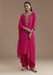 Pink Bandhani Printed Silk Kurta Set with Zari Work