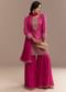 Pink Bandhani Zardosi Sharara Set