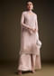 Pink Chinon Palazzo Suit With Zardosi And Cutdana Embroidery
