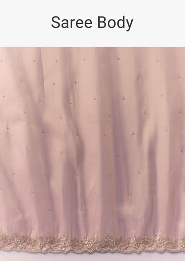 Pink Embroidered Saree with Blouse Fabric