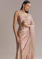 Pink Jacquard Saree With Zardosi And Stone Embroidery