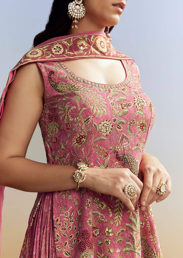 Pink Printed Palazzo Set