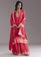 Pink Printed Palazzo Set With Mirror Work