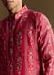 Pink Silk Kurta Set With Resham And Sequin Work