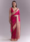 Pink Silk Muniya Paithani Saree With Multicolour Floral Motifs