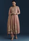 Pink Tissue Anarkali Set with Zardozi Work