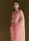 Pink Tissue Saree With Heavy Cutdana And Beads Embroidery