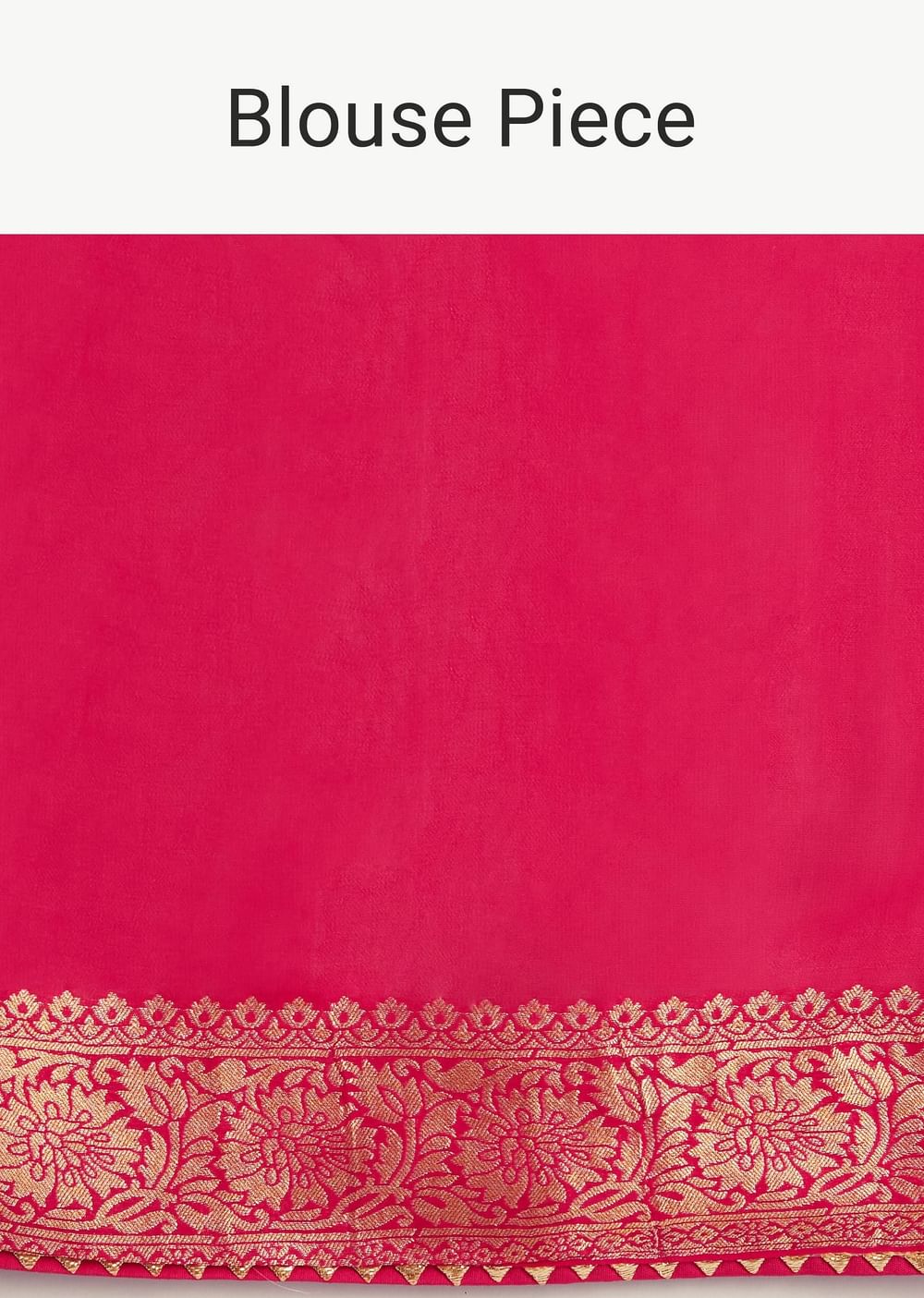 Pink Banarasi Georgette Saree With Bandhani Detail And Unstitched Blouse Piece