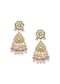Pink Danglers With Bead Drops And Kundan