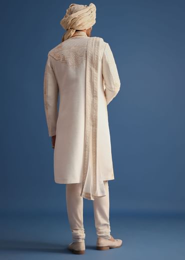 Pink Hand Embroidered Sherwani Suit