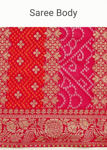 Pink Khaddi Georgette Saree With Gotta Patti Border And Unstitched Blouse