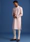 Pink Kurta Set With Foil Printed Motifs