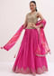 Pink Lehenga With Embroidered Choli And Dupatta